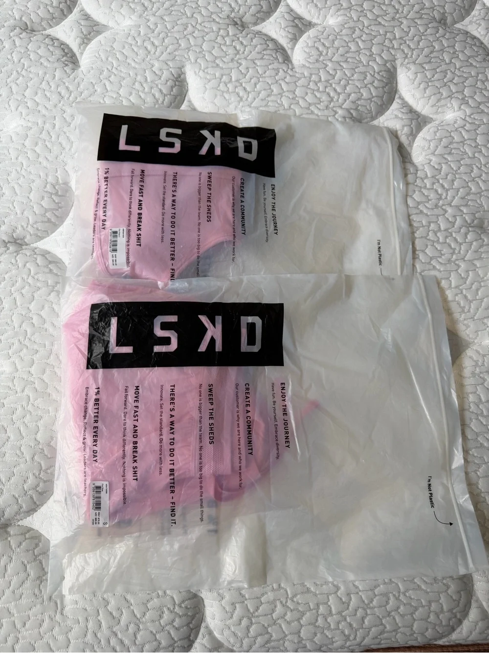 LSKD Women's Pink Rose Active Bra & Shorts Set
